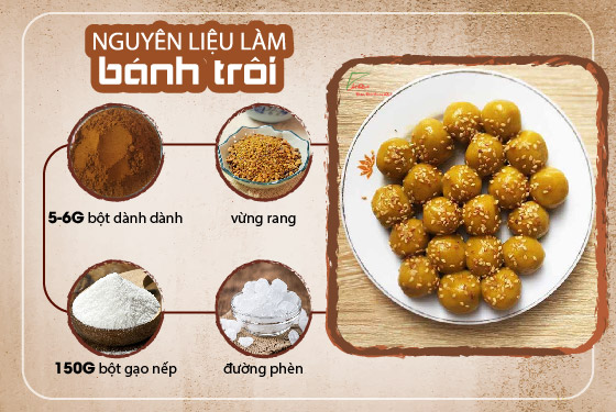 bánh trôi bột dành dành